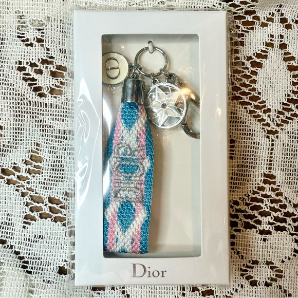 Dior Blue and Pink Key Holder - Picture 2 of 2